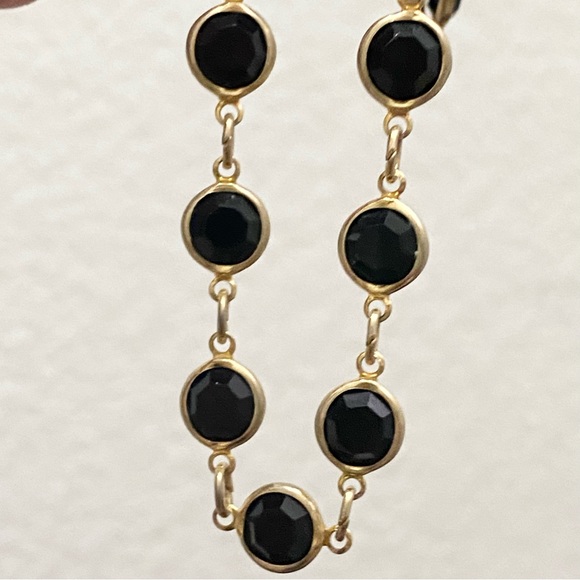 Vintage Signed AUSTRIAN CRYSTAL USA Black Crystal Bezel 35” Necklace - Picture 16 of 16